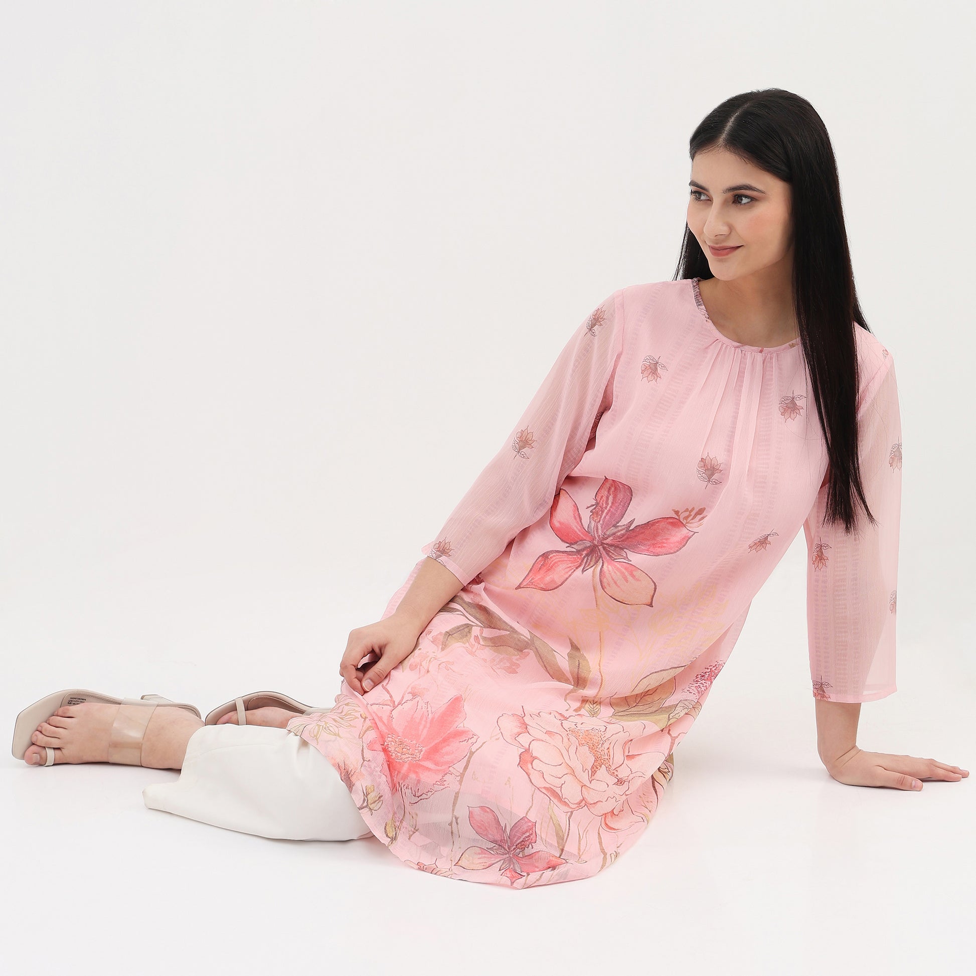 Woven Printed A-Line Kurta