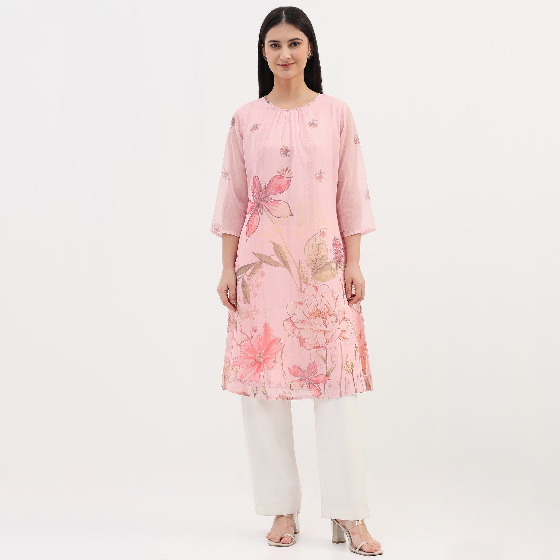 Woven Printed A-Line Kurta