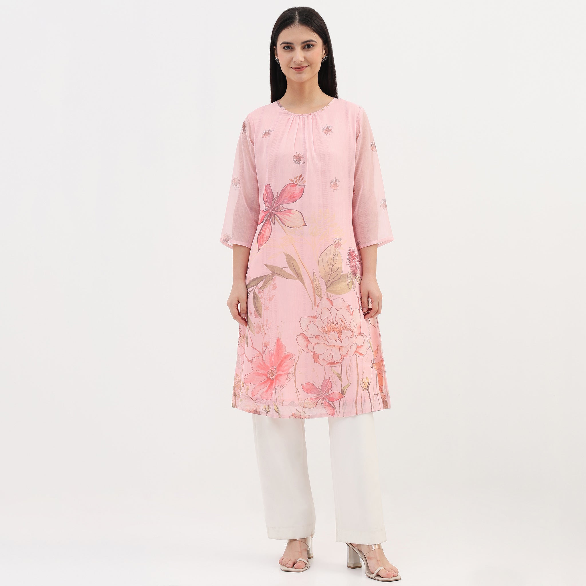 Woven Printed A-Line Kurta