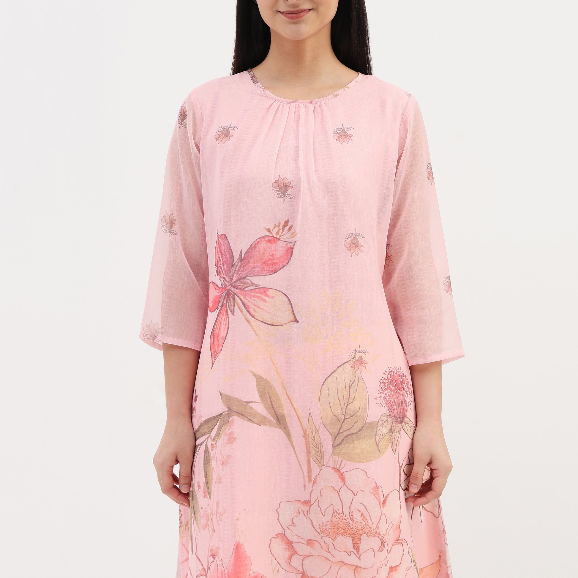 Woven Printed A-Line Kurta