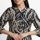 Printed Shirt Collar Kurta