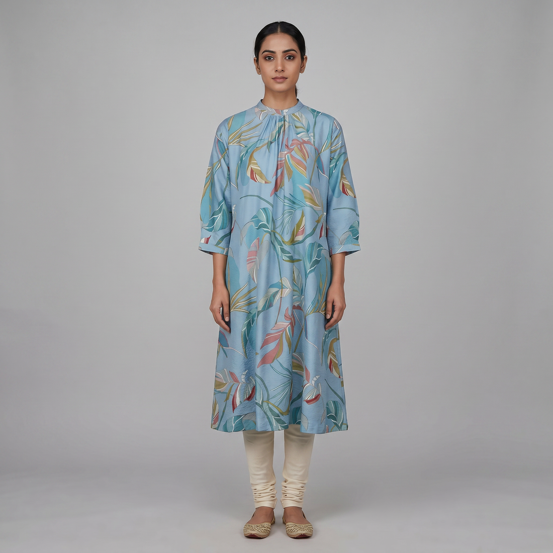 Printed A-Line Flared Kurta