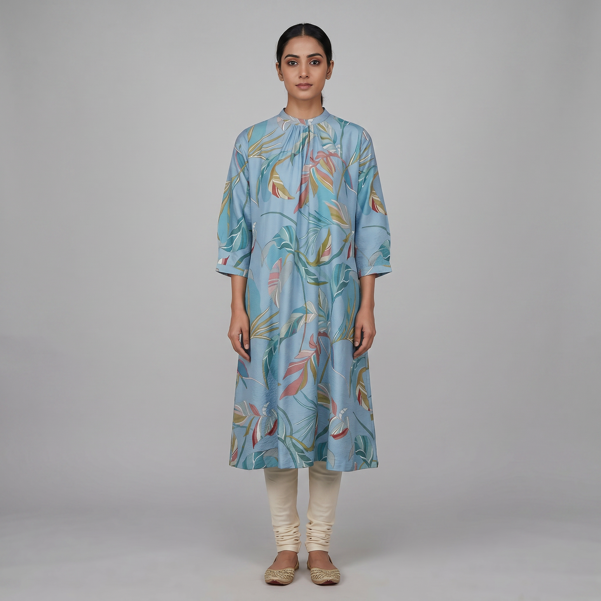 Printed A-Line Flared Kurta