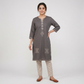 Cotton Embroidered Straight Kurta