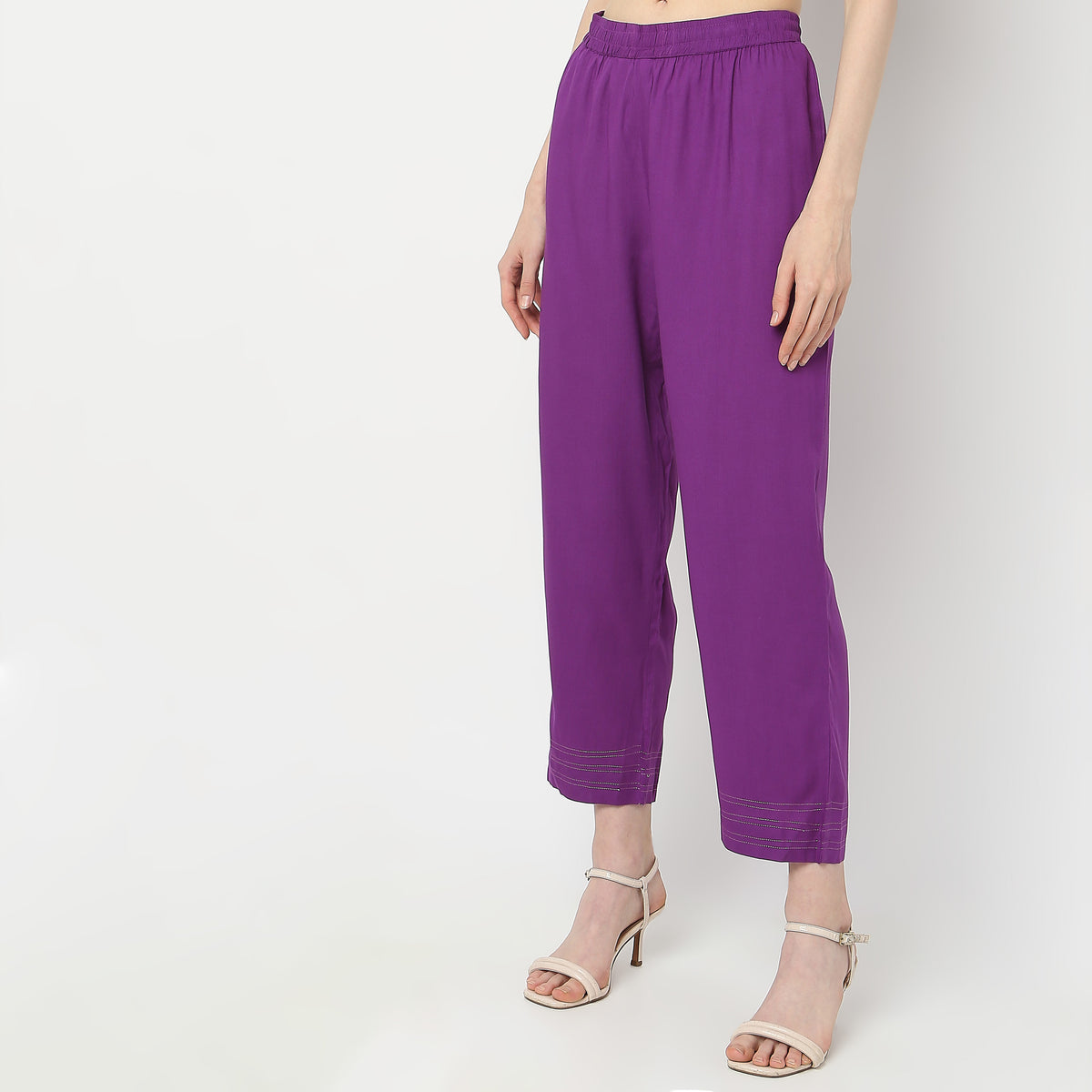 Straight Fit Ankle Length Travel Pants