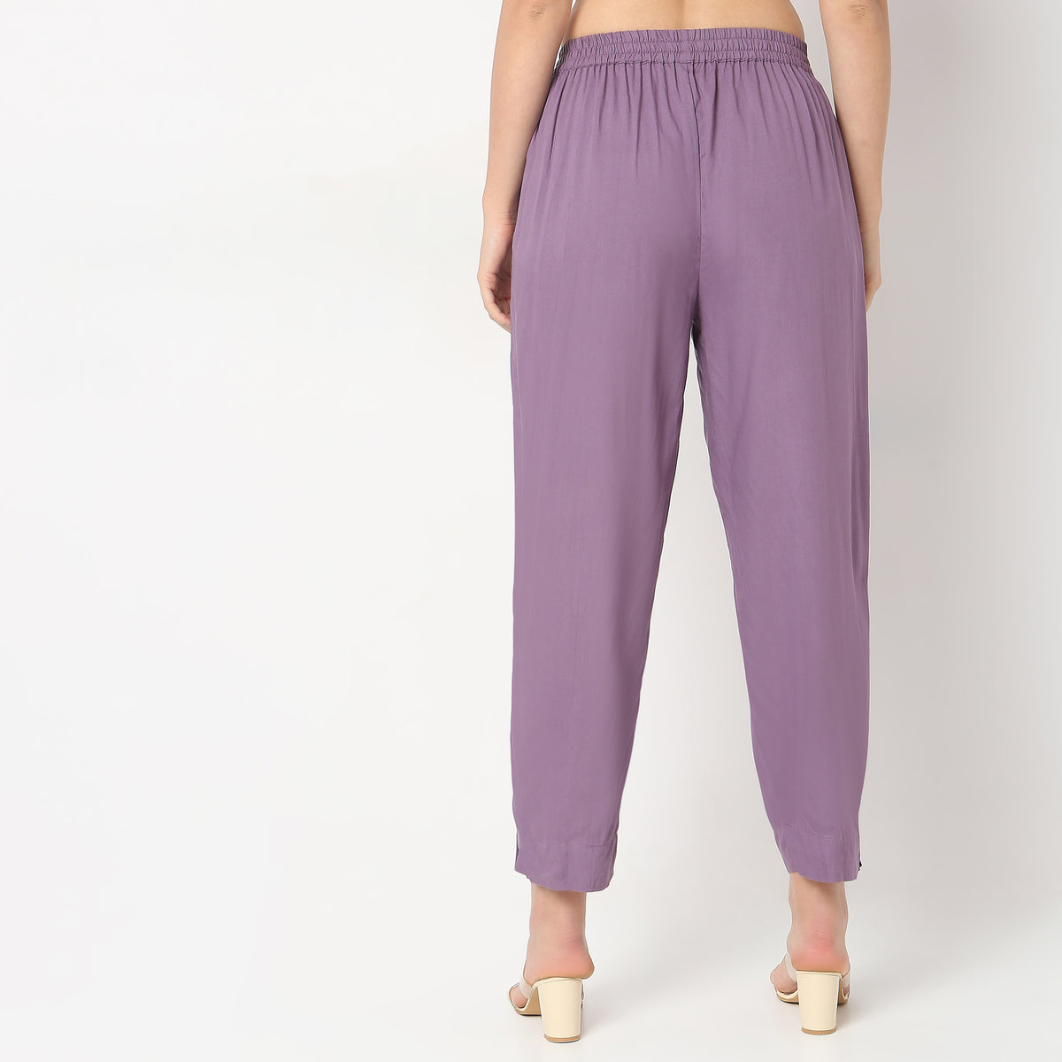 Straight Fit Mid Rise Pants