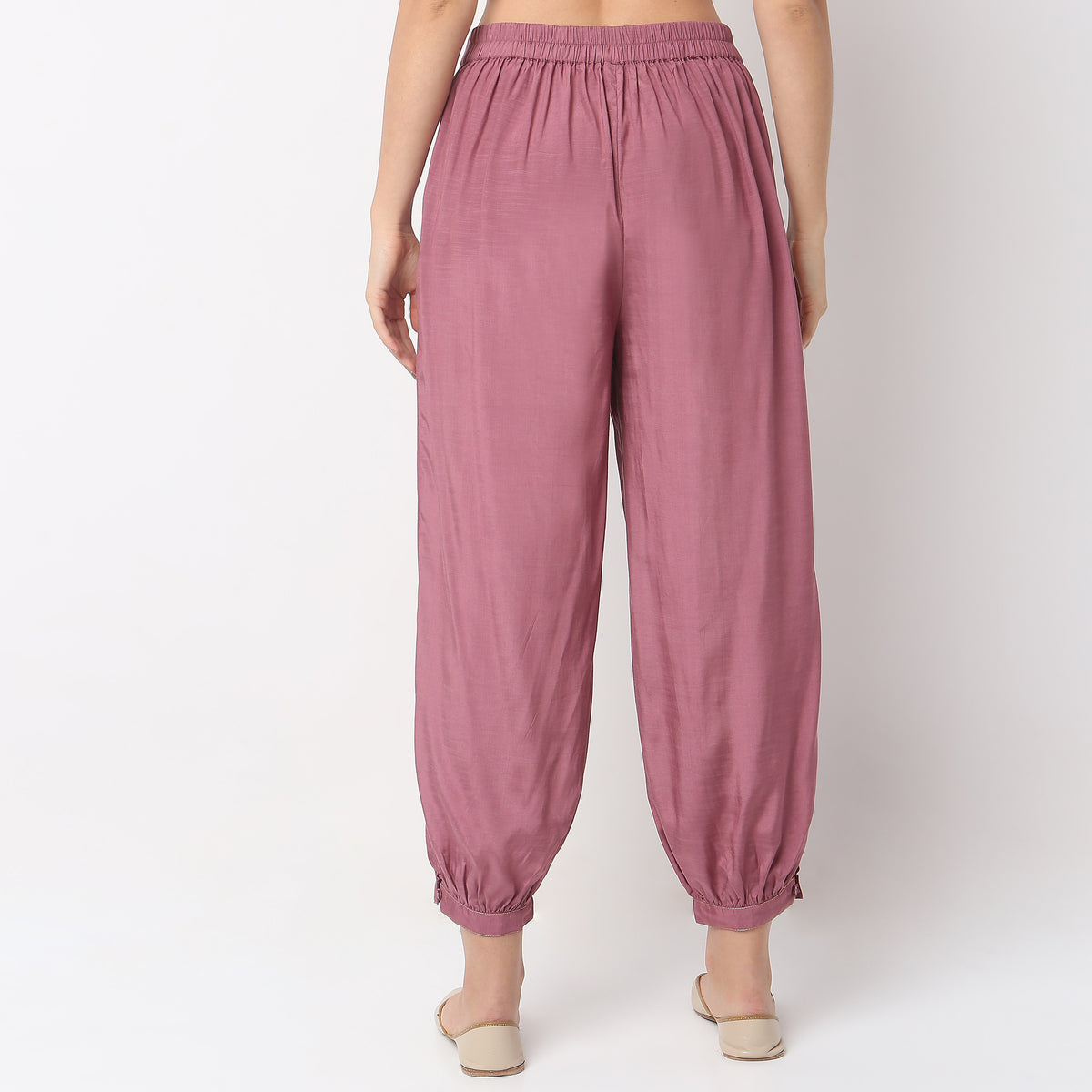 Straight Fit Mid Rise Pants