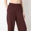 Straight Fit Solid Mid Rise Pants