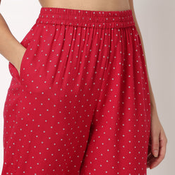 Buy Women Straight Fit Printed Ankle Length Mid Rise Pants  - Style Union