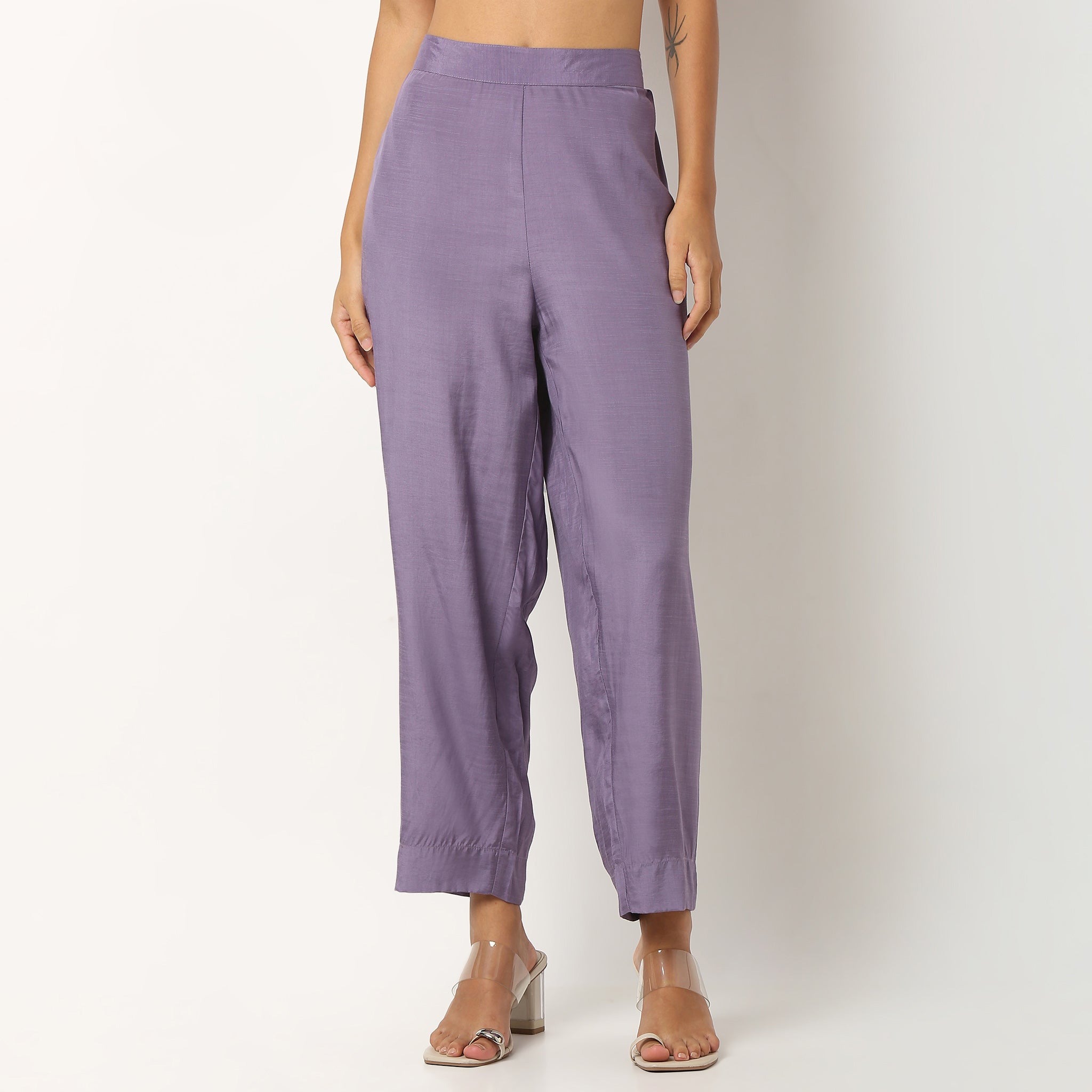 Viscose Ankle Length Travel Pants