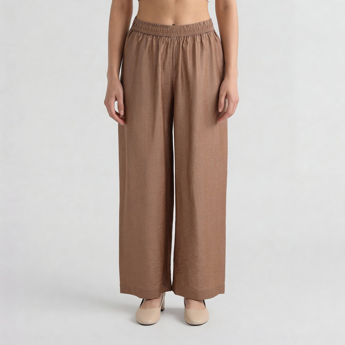 Viscose Nylon Solid Pant