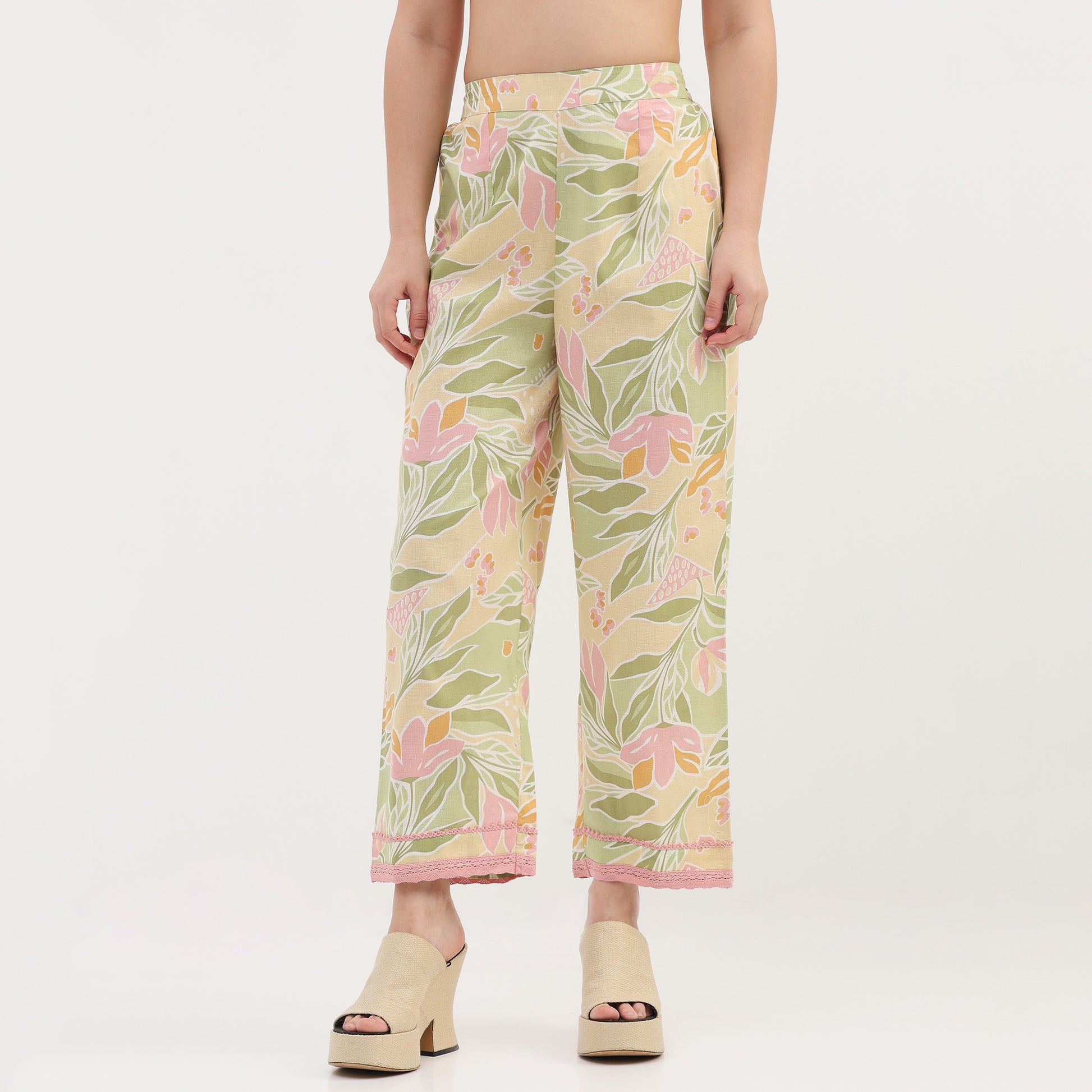 Woven Printed Straight Pants