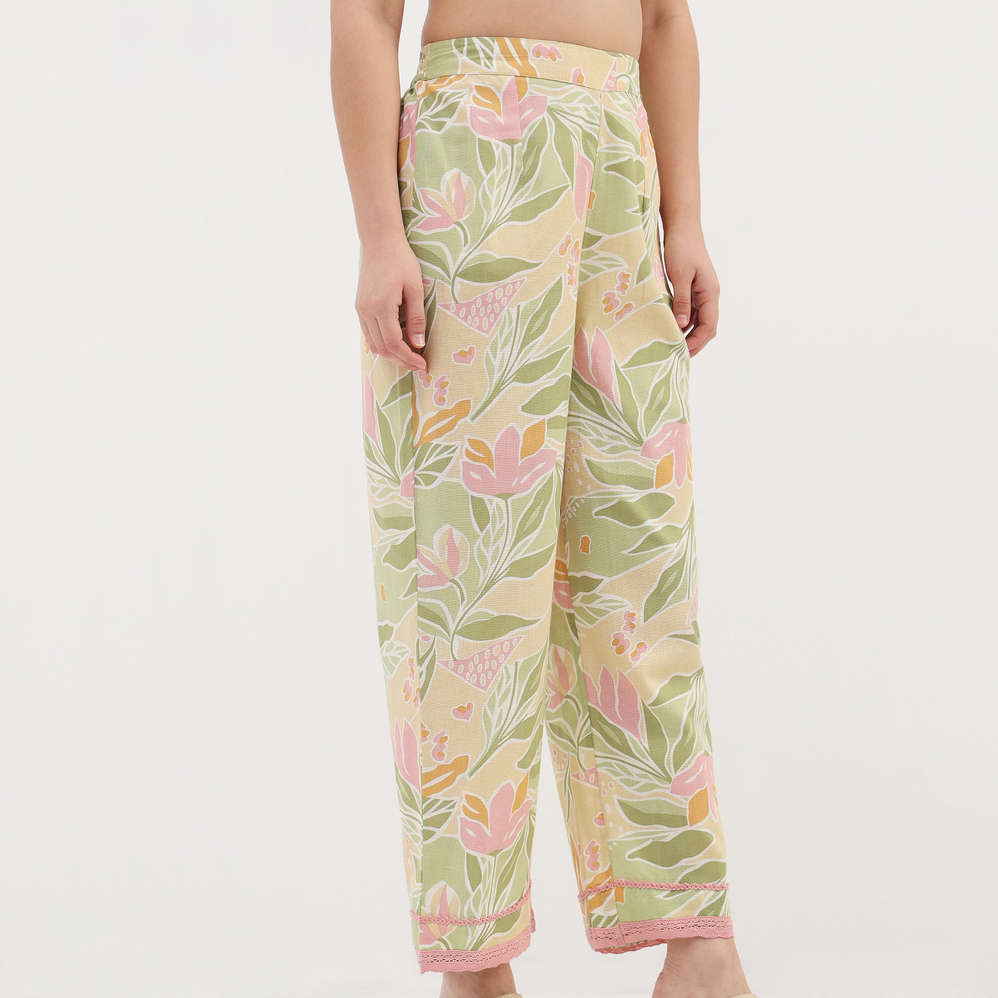 Woven Printed Straight Pants