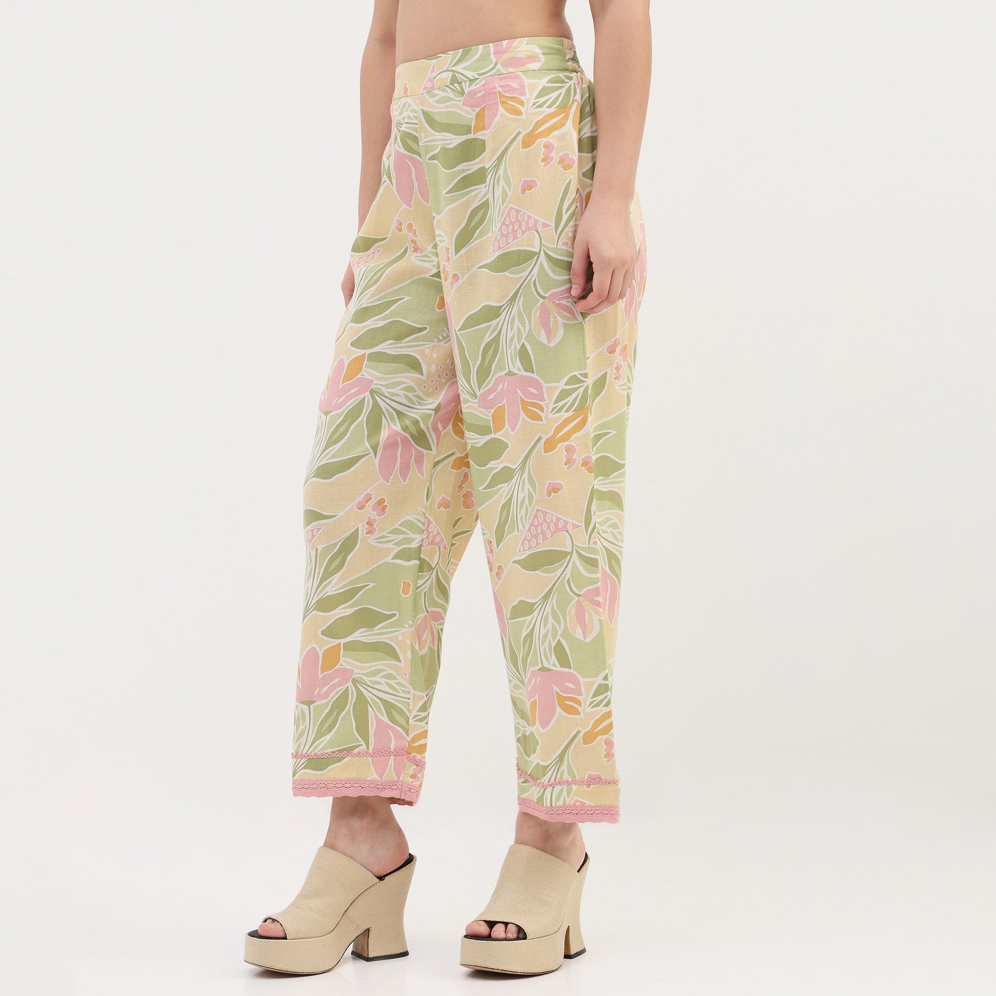Woven Printed Straight Pants