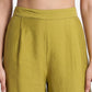 Solid Straight Mid Rise Pants