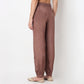 Solid Mid Rise Straigth Pants
