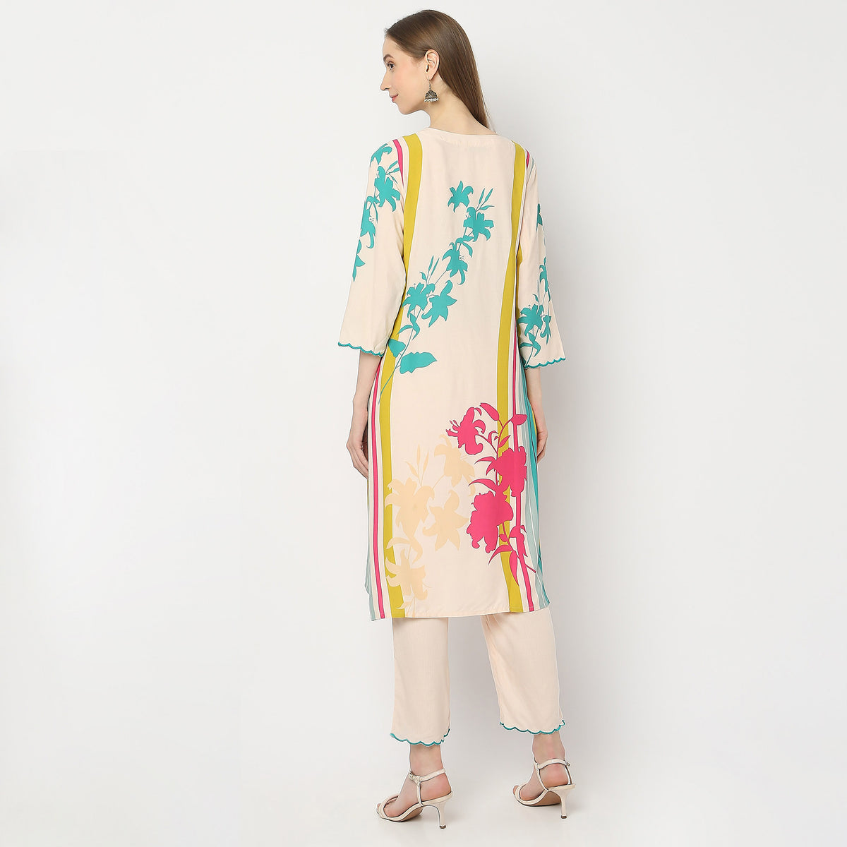 Straight Fit Printed Kurta and Pant with Dupatta Set