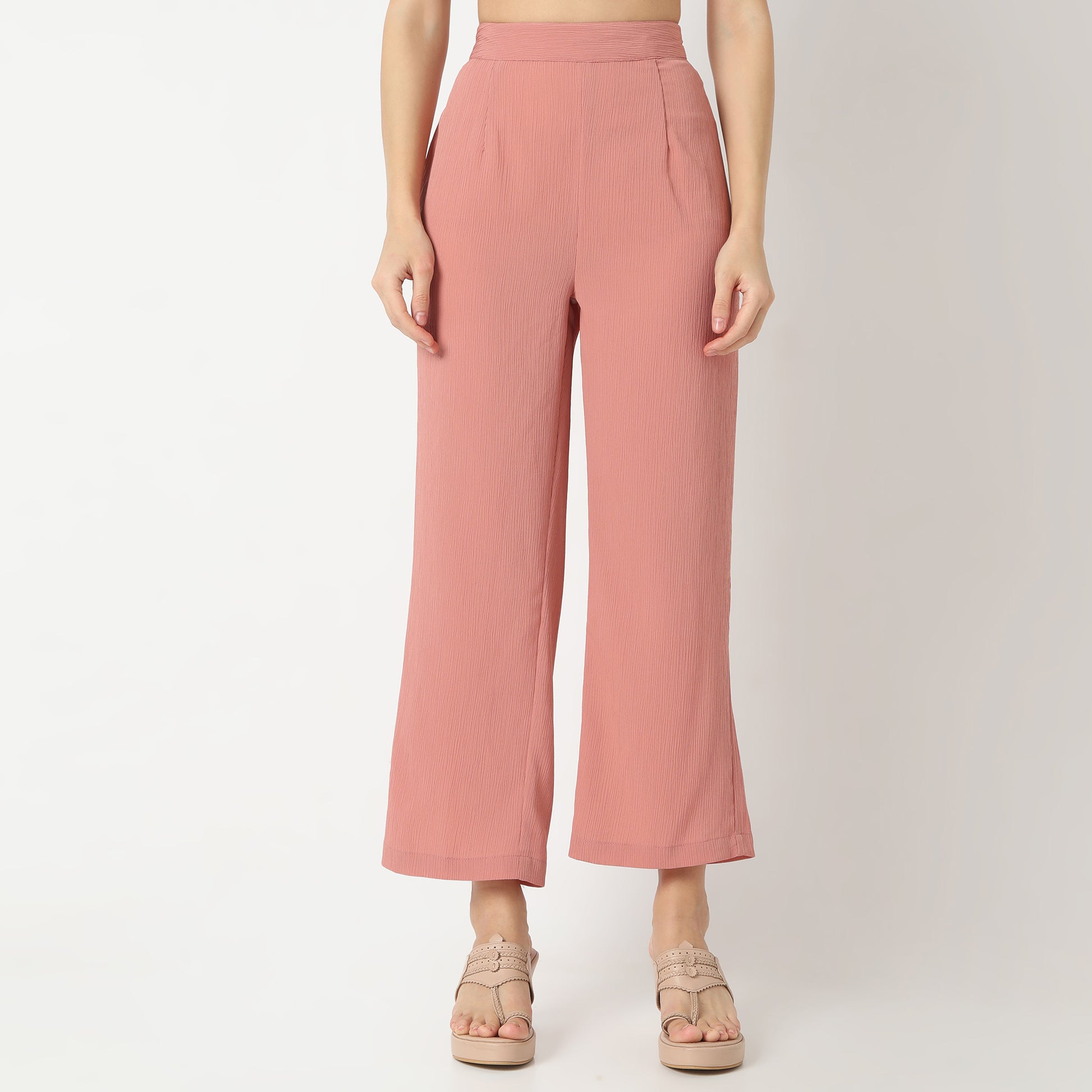 Flare Fit Embroidered V-Neck Slip and Kurta with Pant Set