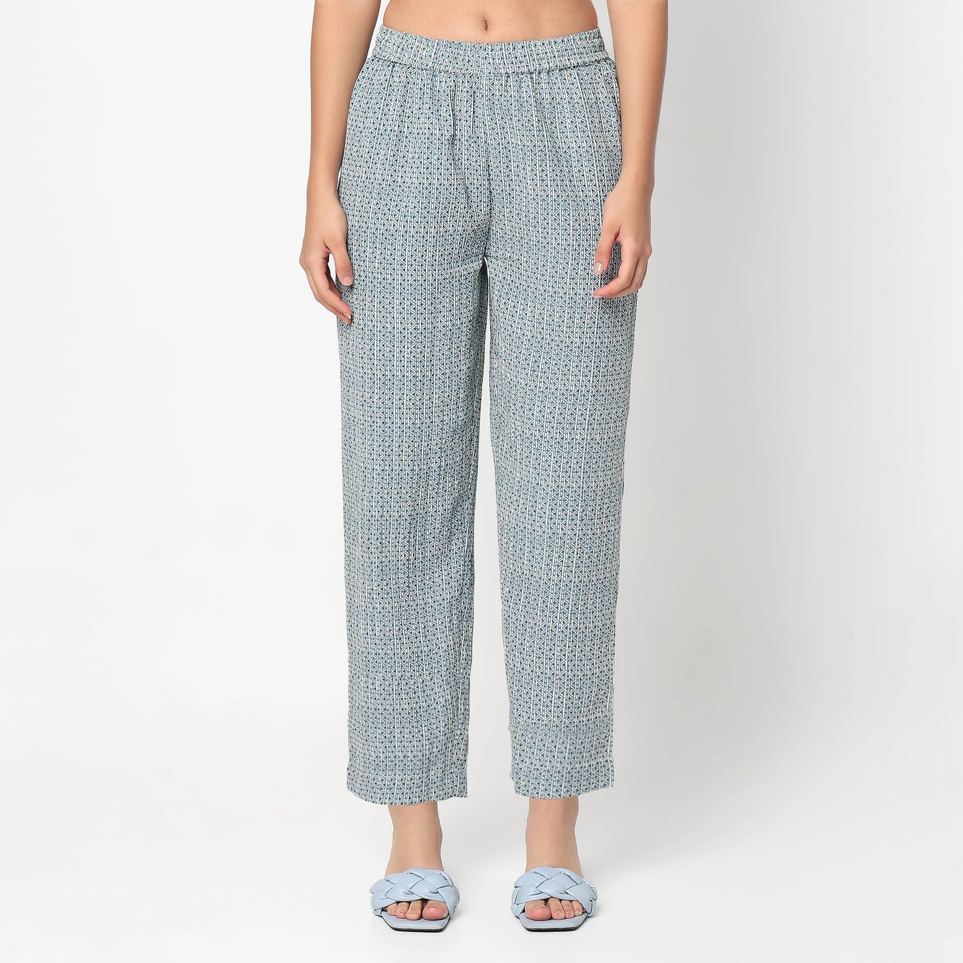 Regular Fit Printed Camp Collar Kurta with Pant Set