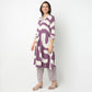 Flare Fit Printed V-Neck Kurta with Pant Set