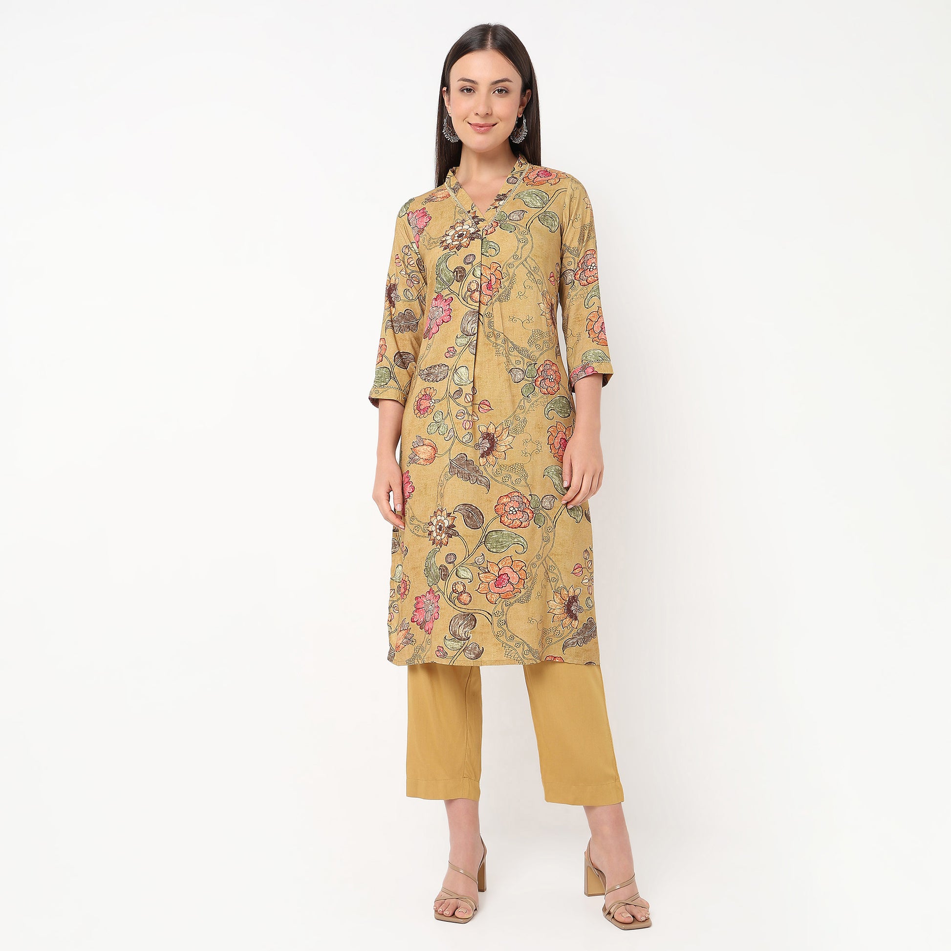 Cultural Kalamkari Printed Kurta Set