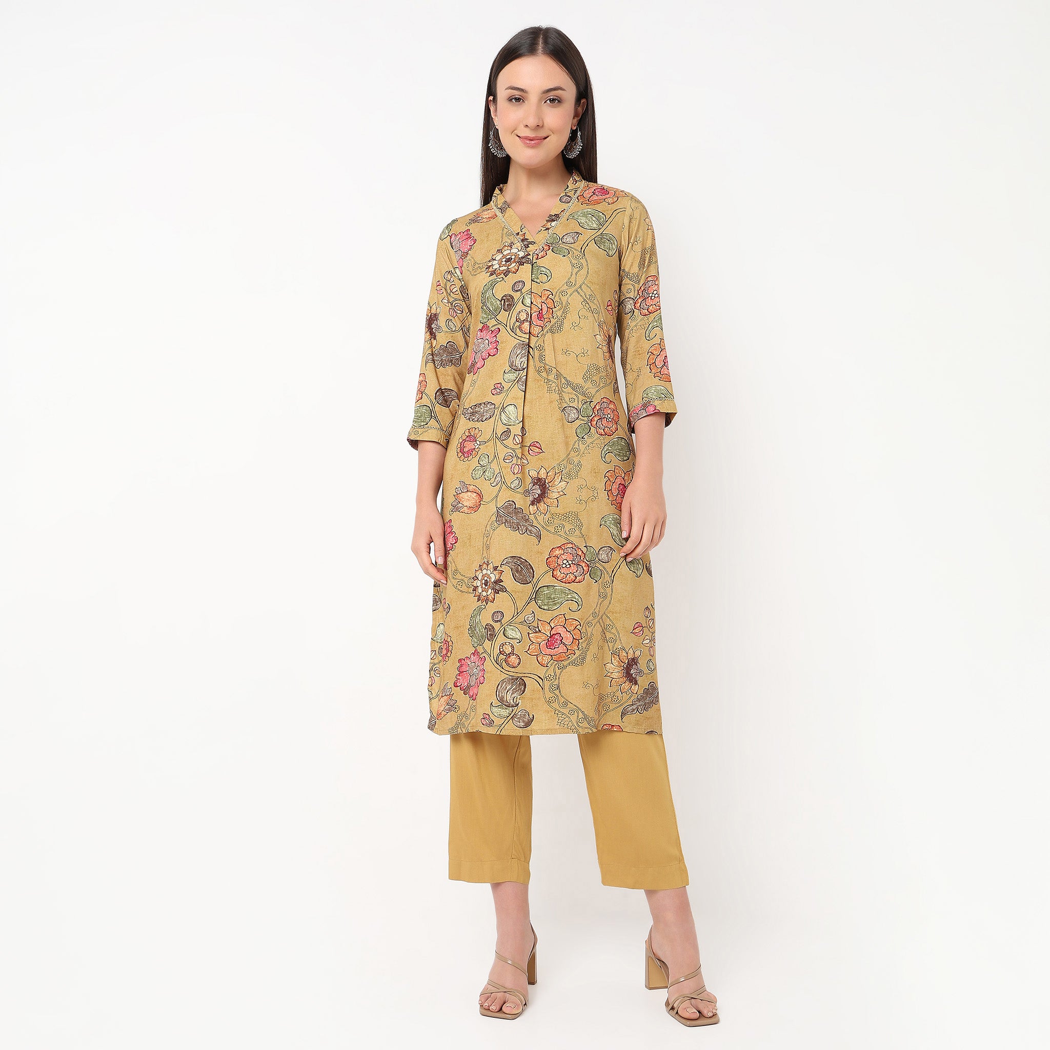 Cultural Kalamkari Printed Kurta Set