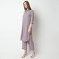 Straight Fit Solid Kurta with Pant Set