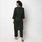 Buy Women Straight Fit Solid Three-Fourth Sleeve Kurta with Pant Set  - Style Union