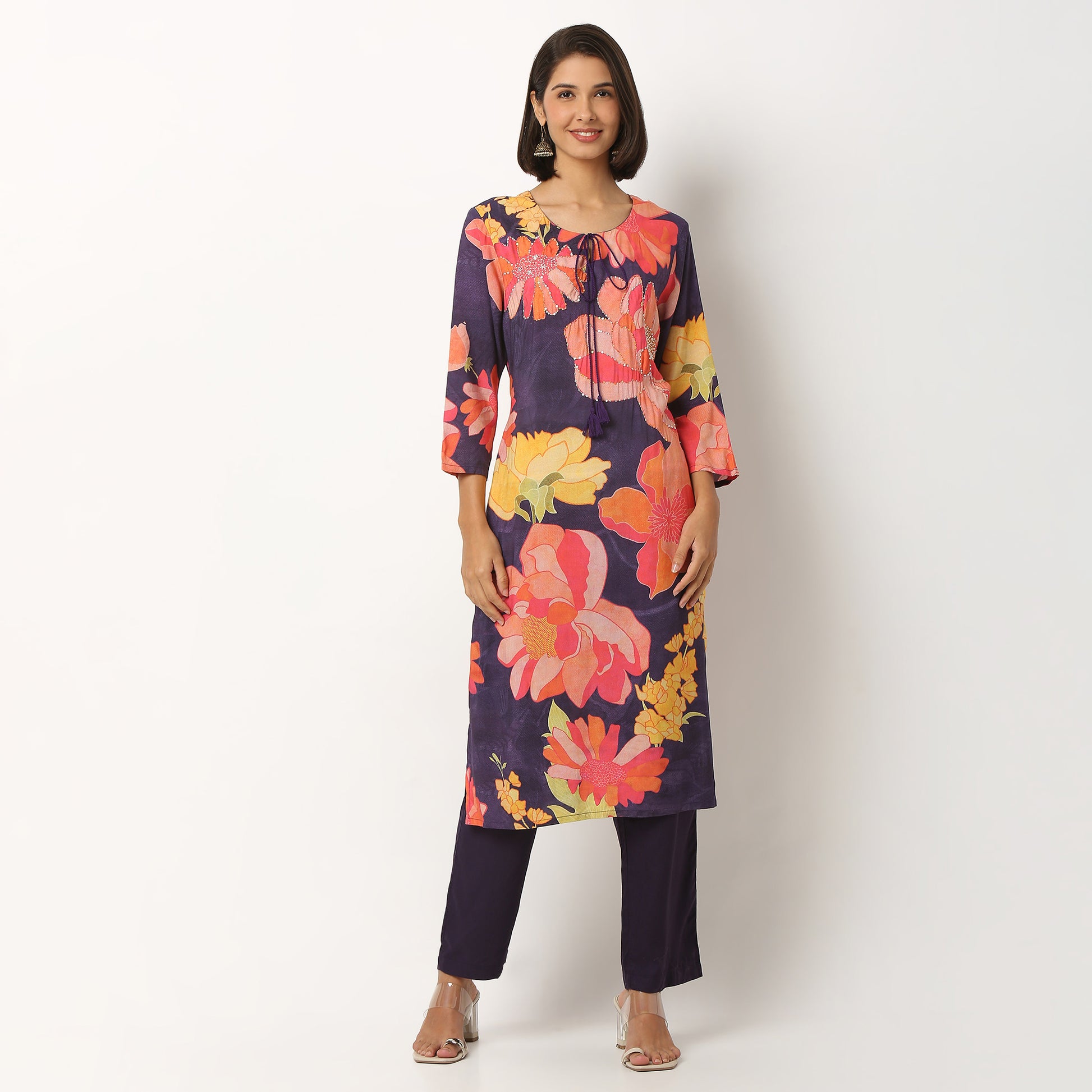 Cotton Fabric Printed Kurta Set