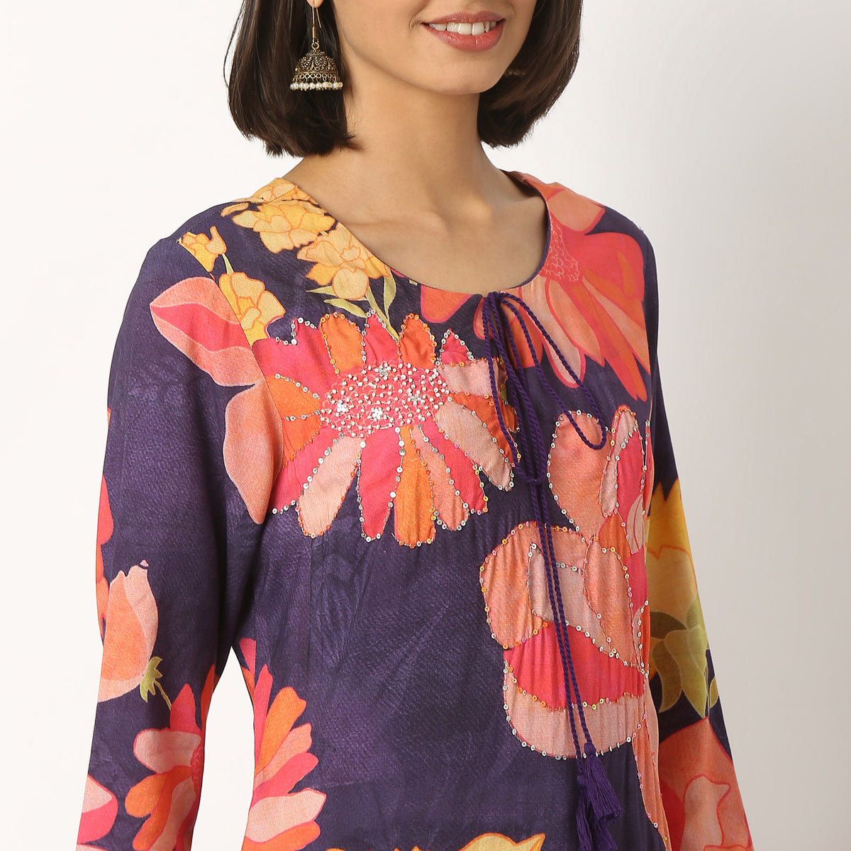Cotton Fabric Printed Kurta Set
