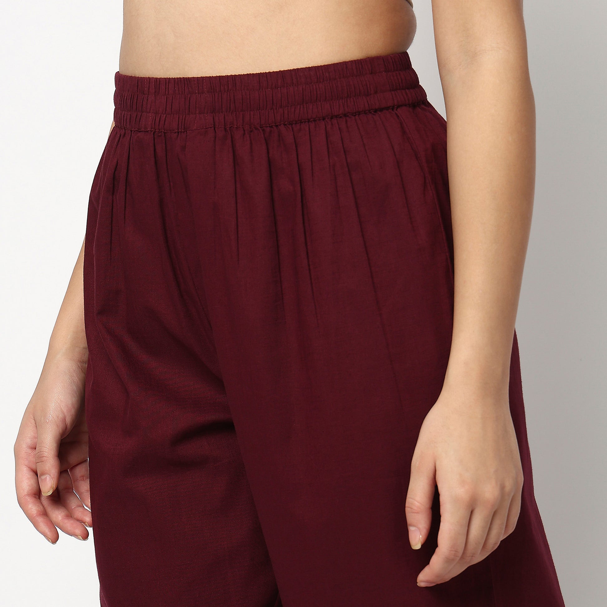 Buy Women Straight Fit Embroidered Three-Fourth Sleeve Kurta with Pant Set  - Style Union