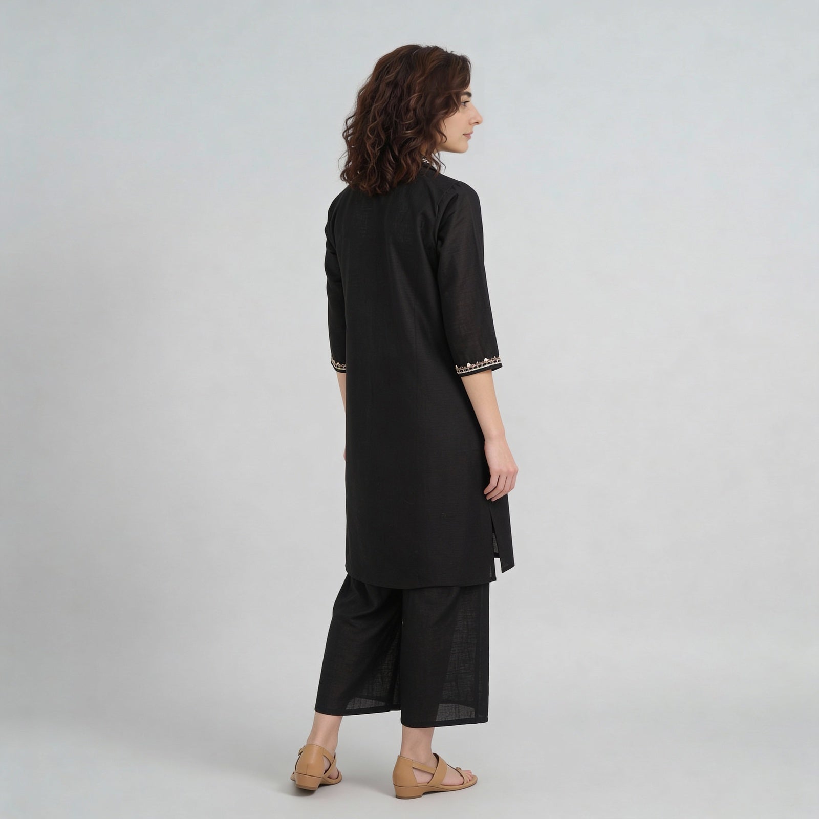 Cotton Printed A Line Kurta with Pant Set