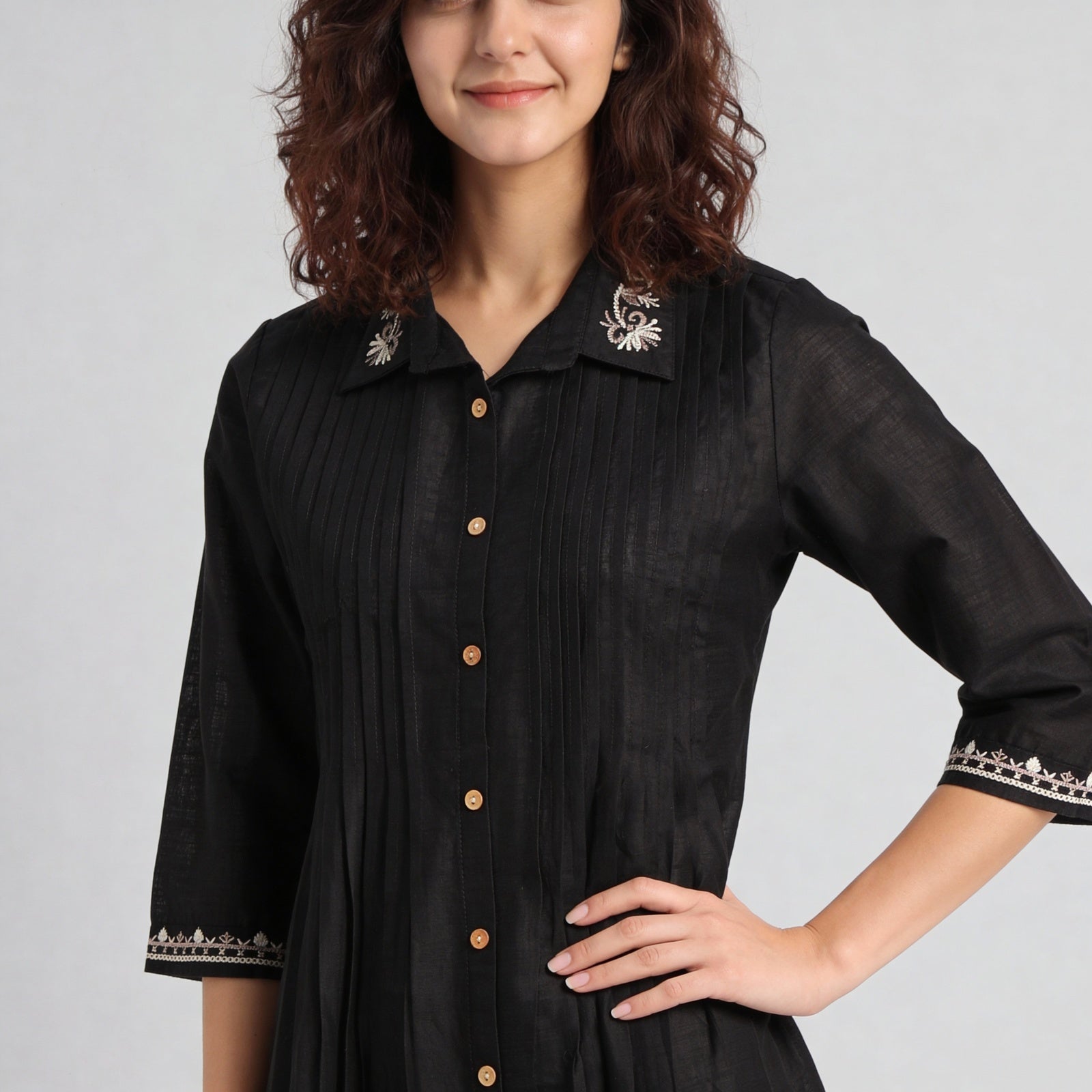 Cotton Printed A Line Kurta with Pant Set