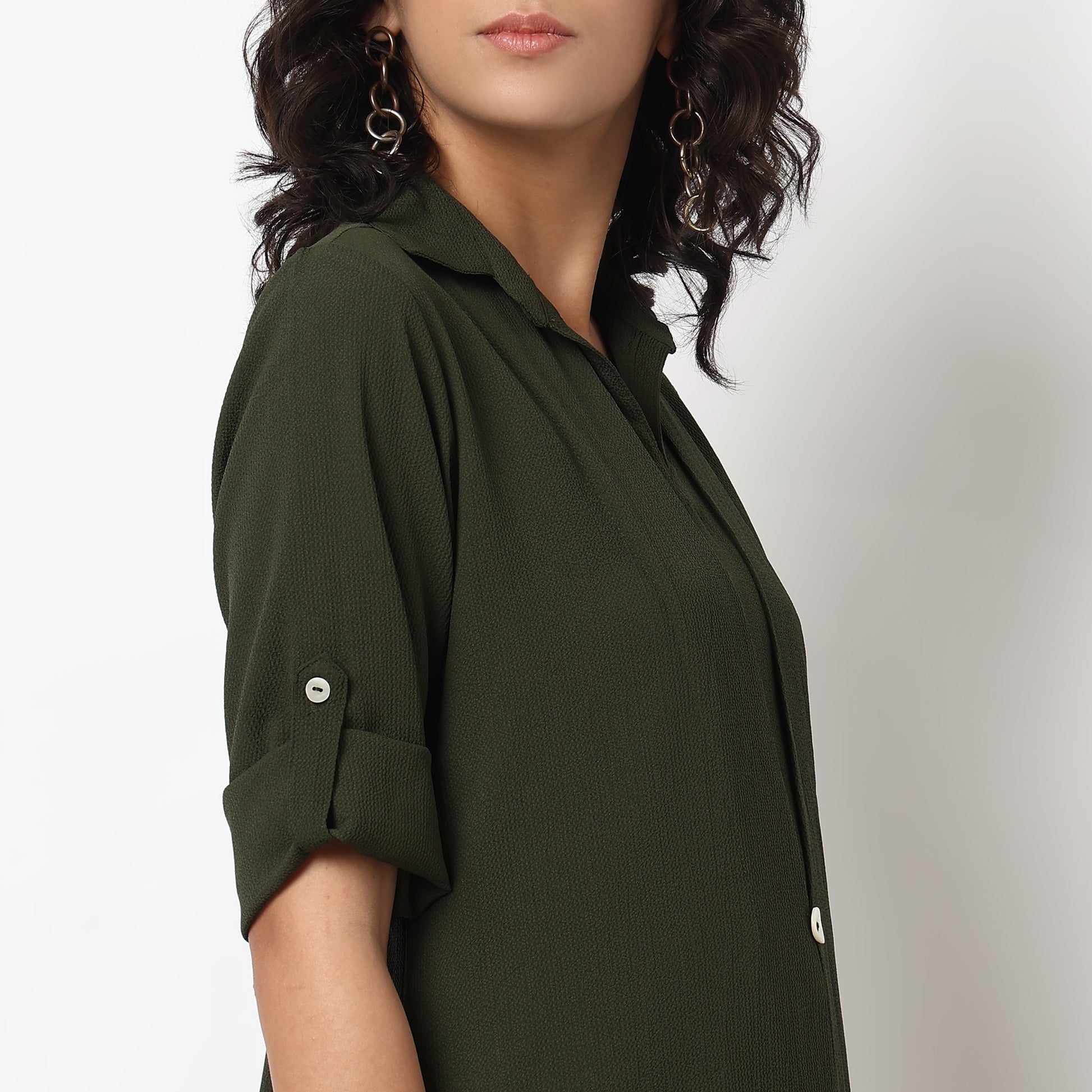 Buy Women Flare Fit Solid Three-Fourth Sleeve Kurta with Pant Set  - Style Union