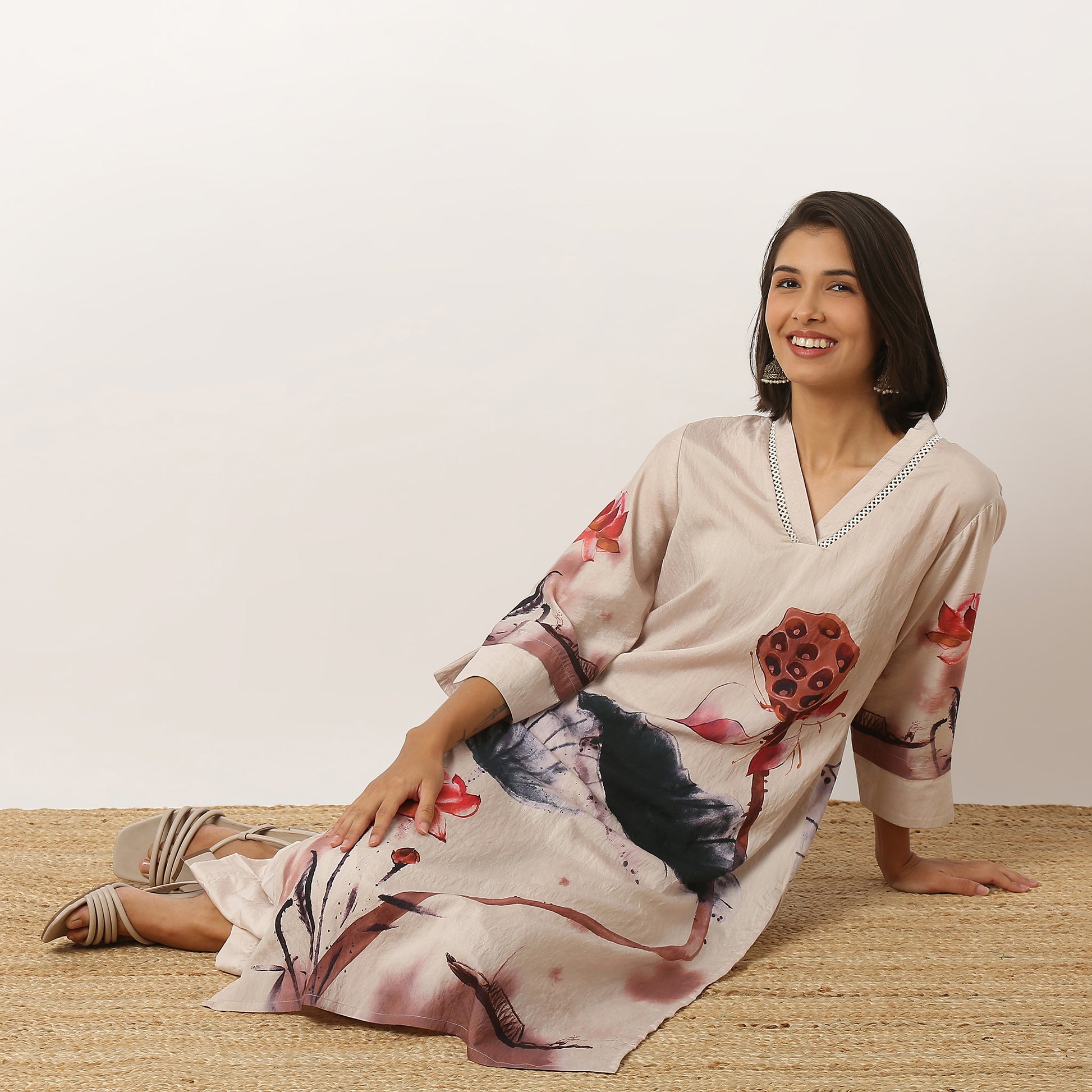 Viscose Nylon Printed Kurta Set