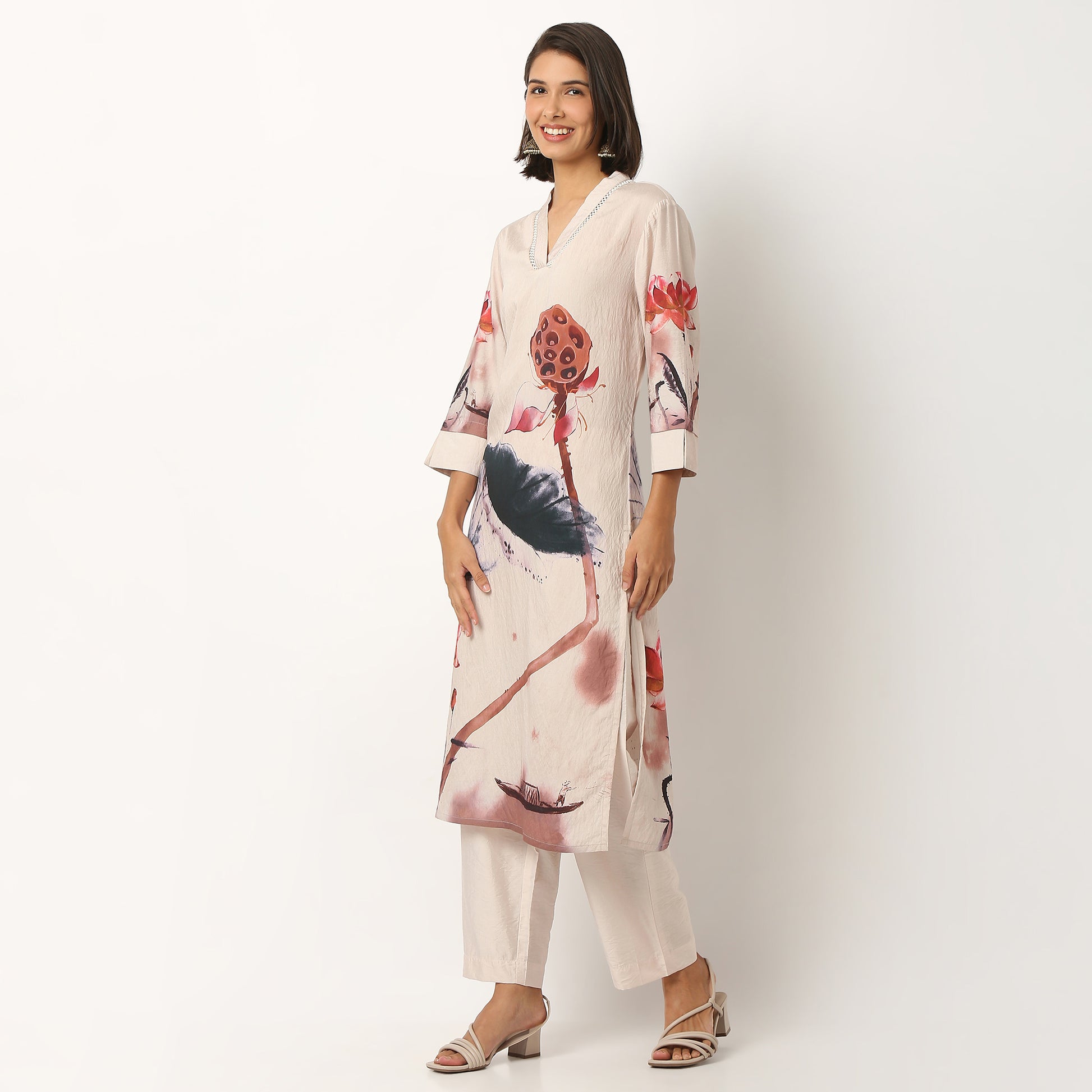 Viscose Nylon Printed Kurta Set