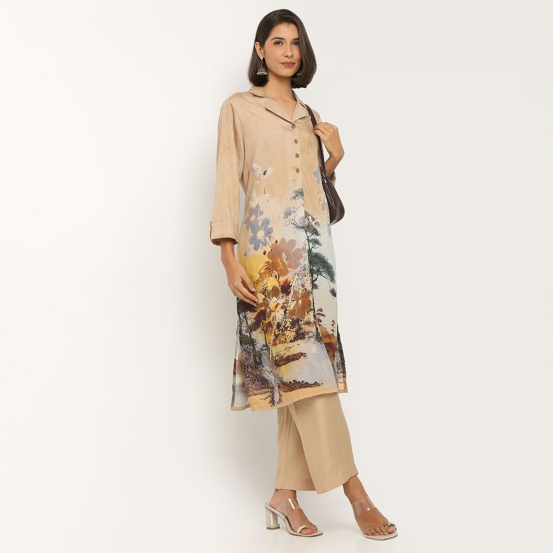 Viscose Nylon Printed Kurta Set