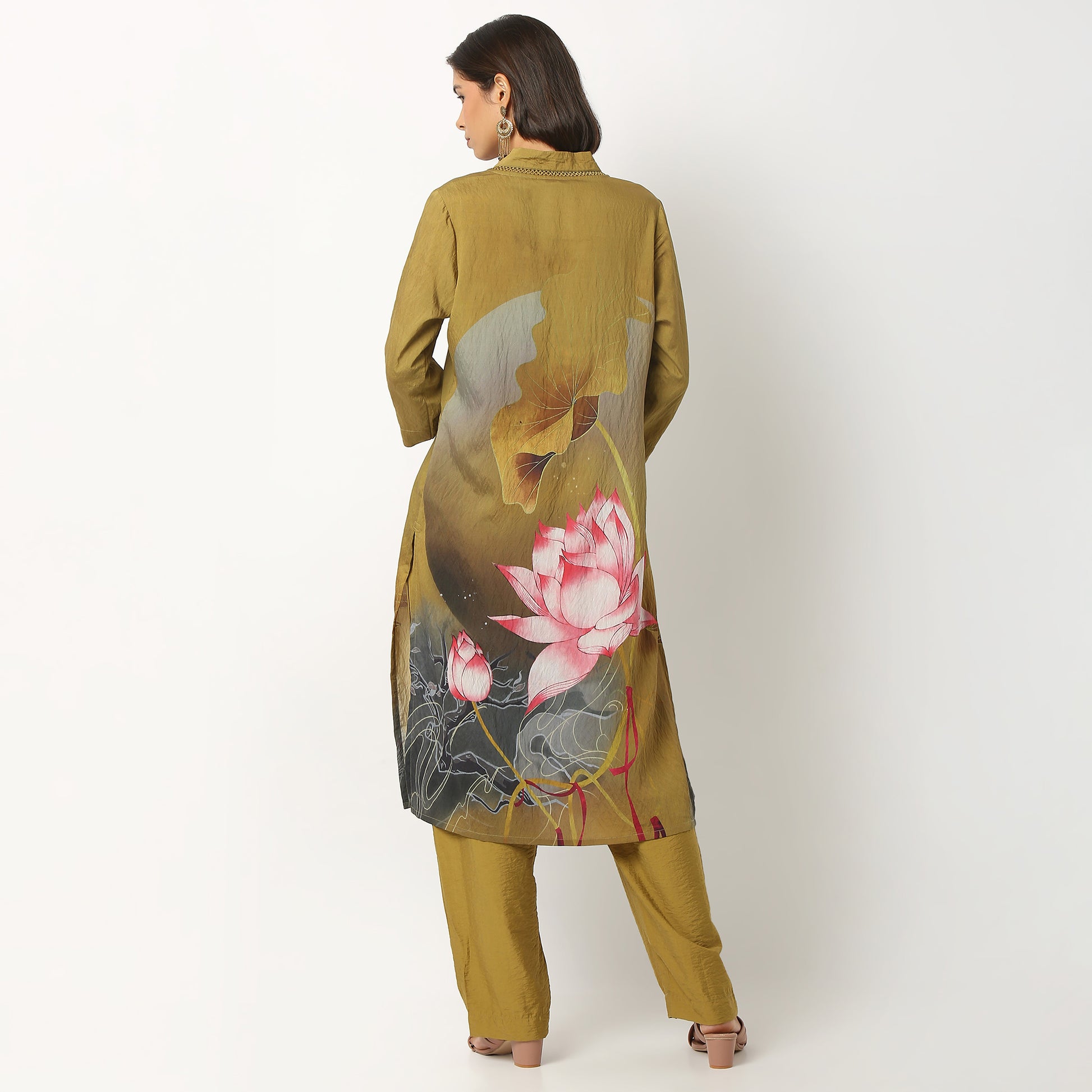 Viscose Nylon Printed Kurta Pant Set