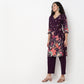 V-Neck Printed Kurta and Pant Set