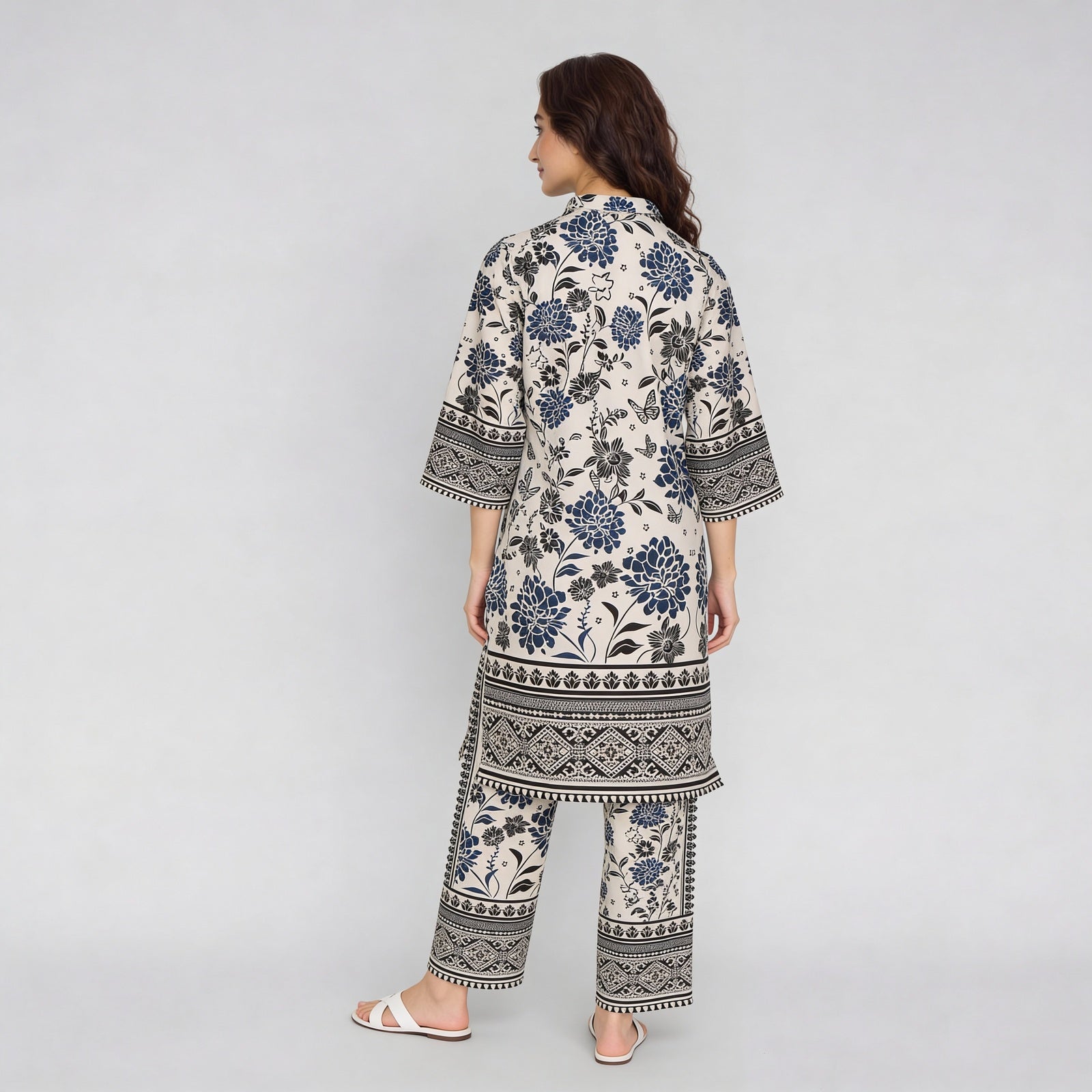 Printed Straight Kurta with Pant Set