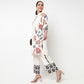 Printed Collar Kurta with Pant Set