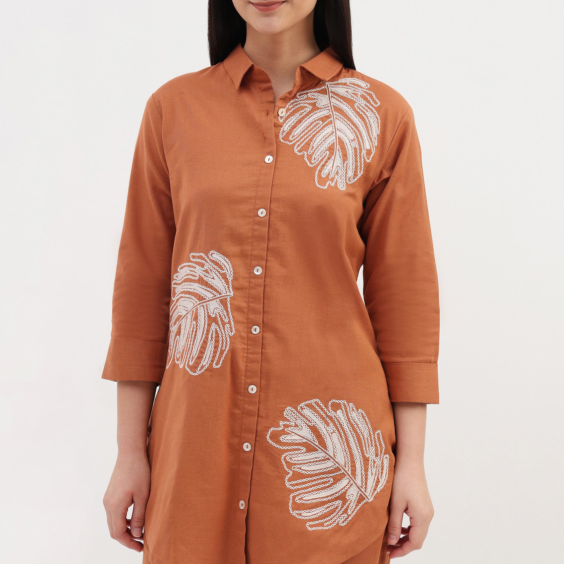 Embroidered Straight Kurta with Pant Set