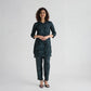 Printed Tie-Up Neck Straight Kurta with Pant Set