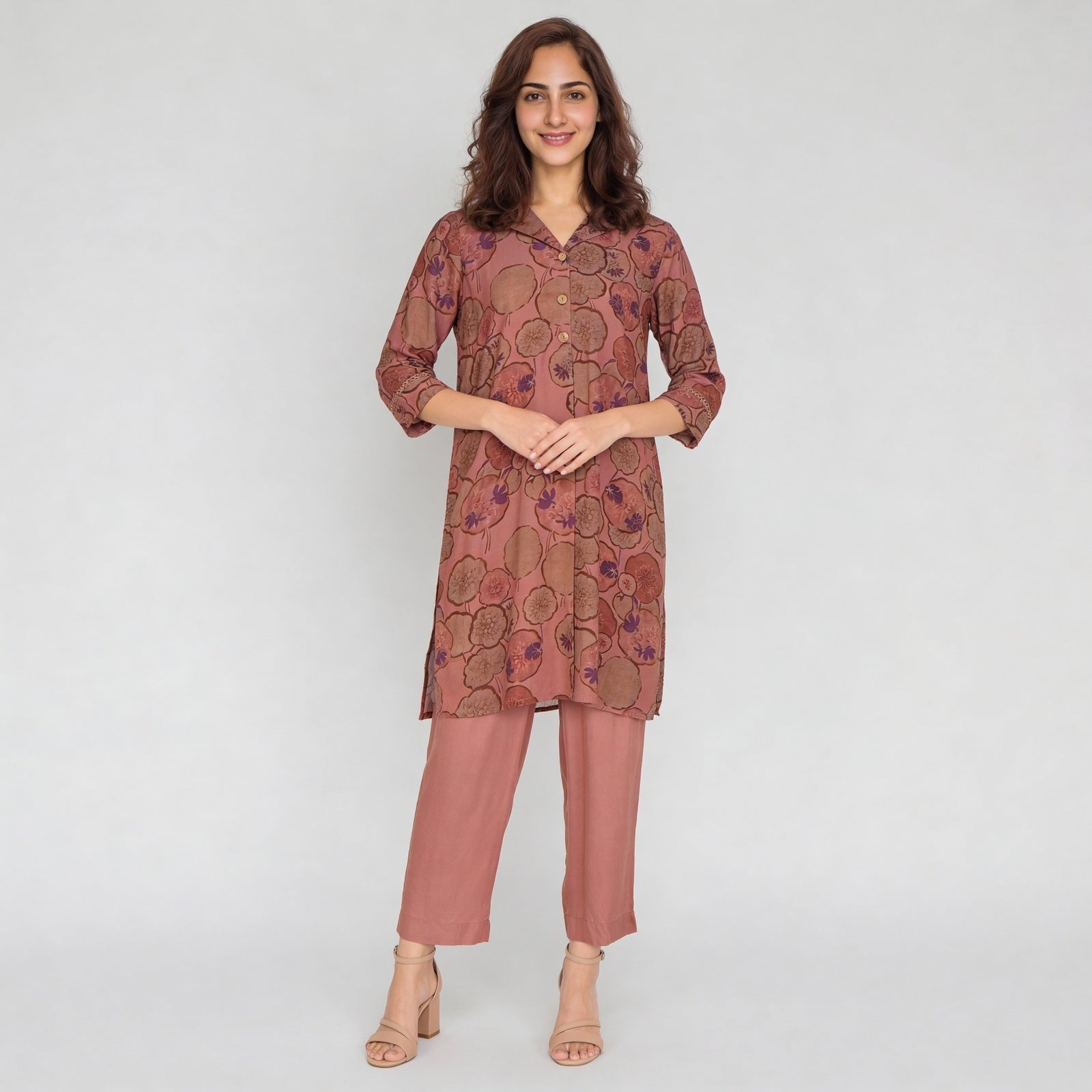 Printed Straight Kurta with Pant Set