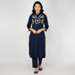 Embroidered Straight Kurta with Pant Set
