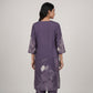 Printed V-Neck Kurta with Pant Set