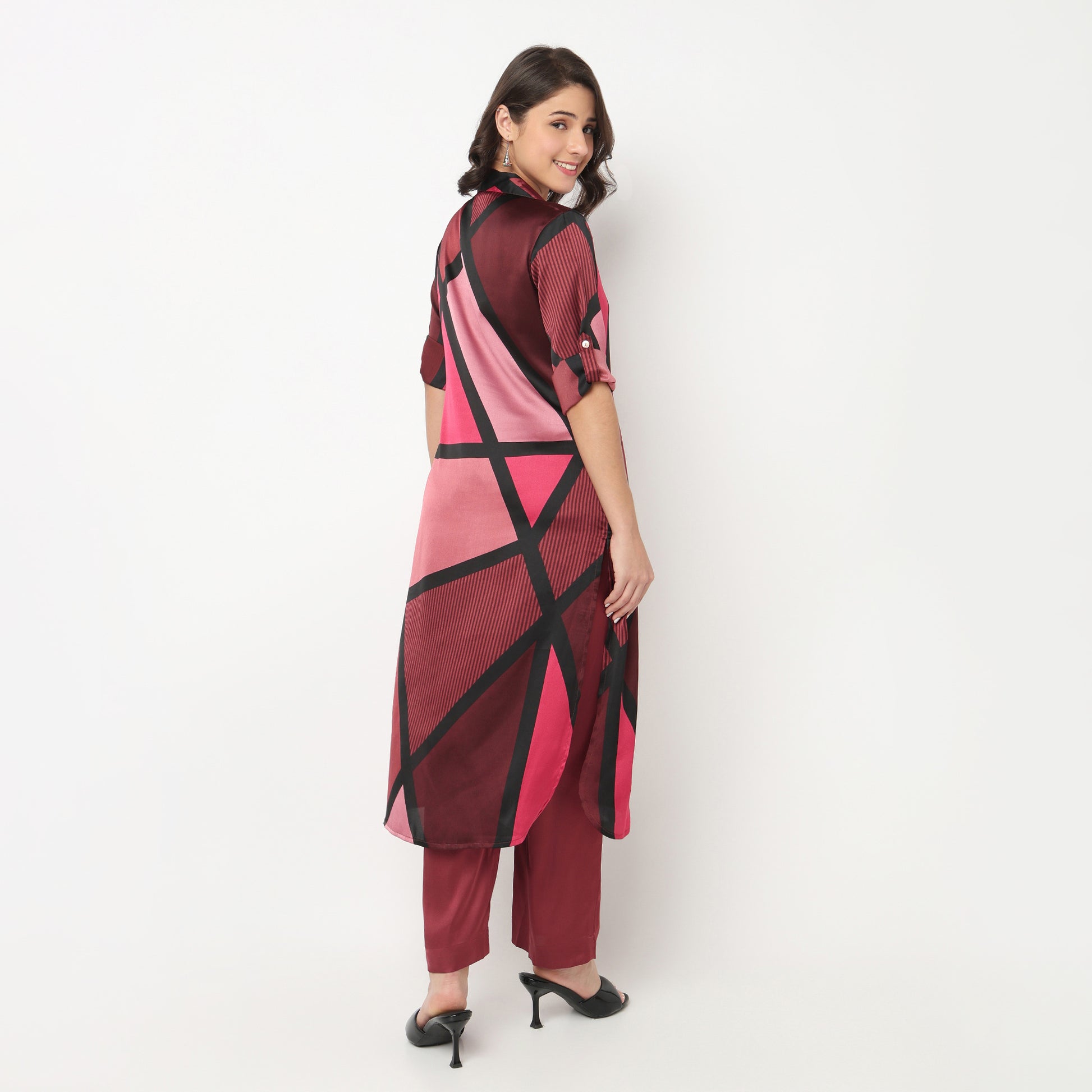 Printed Camp Collar Kurta with Pant Set