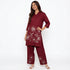 Embroidered Collar Kurta with Pant Set