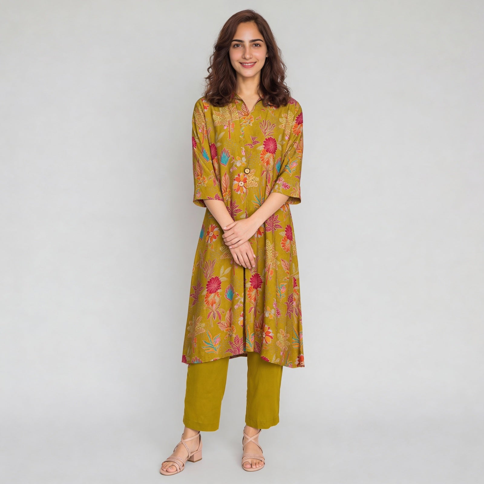 Printed Straight Kurta with Pant Set