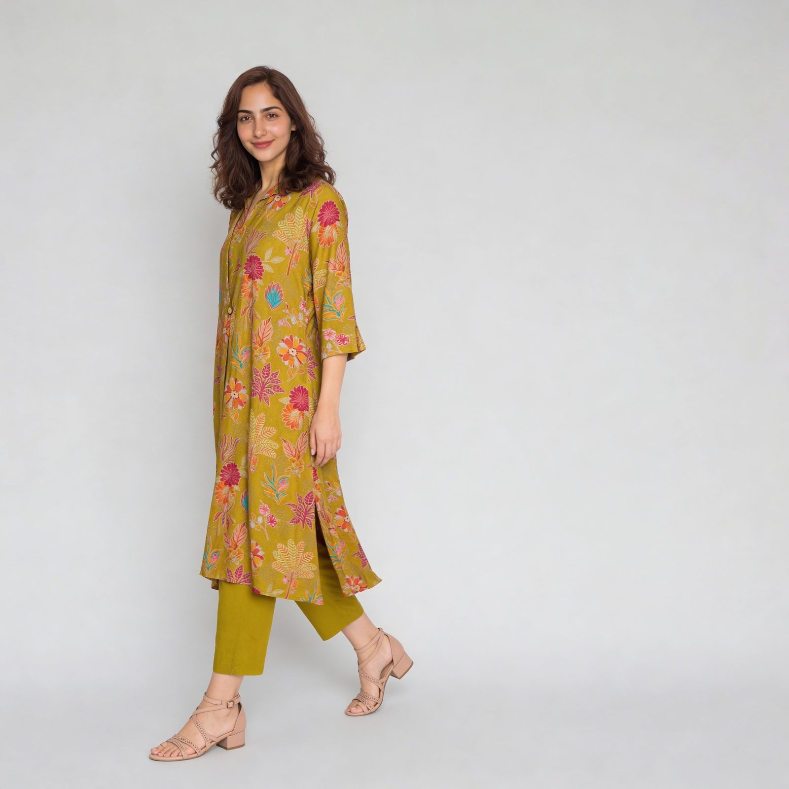 Printed Straight Kurta with Pant Set